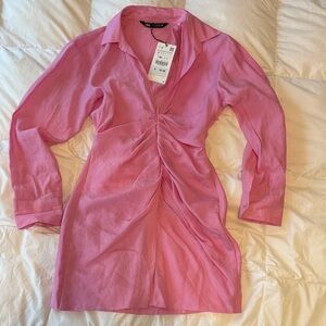 Zara Pink Long Sleeve Dress